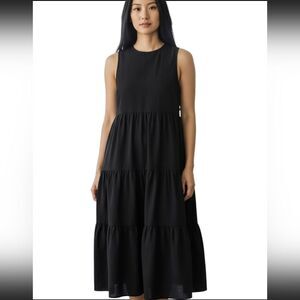 J. Crew Elegant Black Midi Dress Size 14
